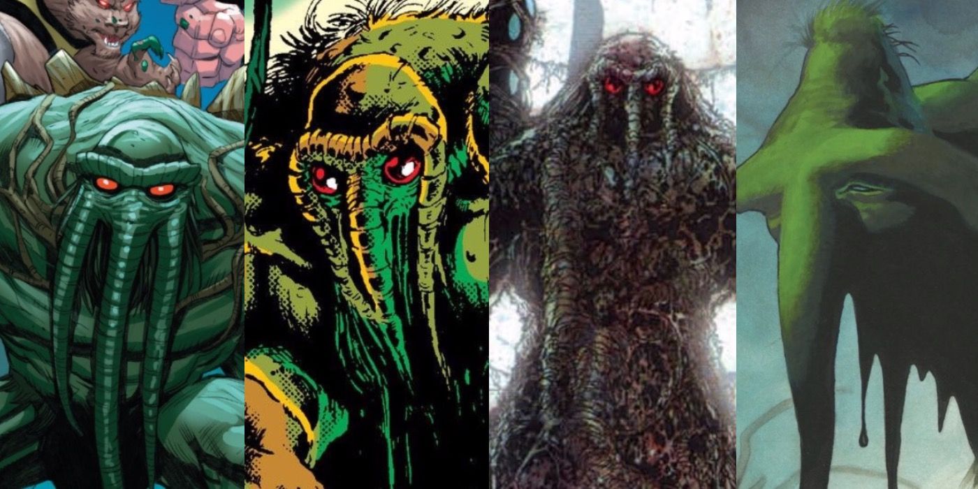 Various images of Man-Thing