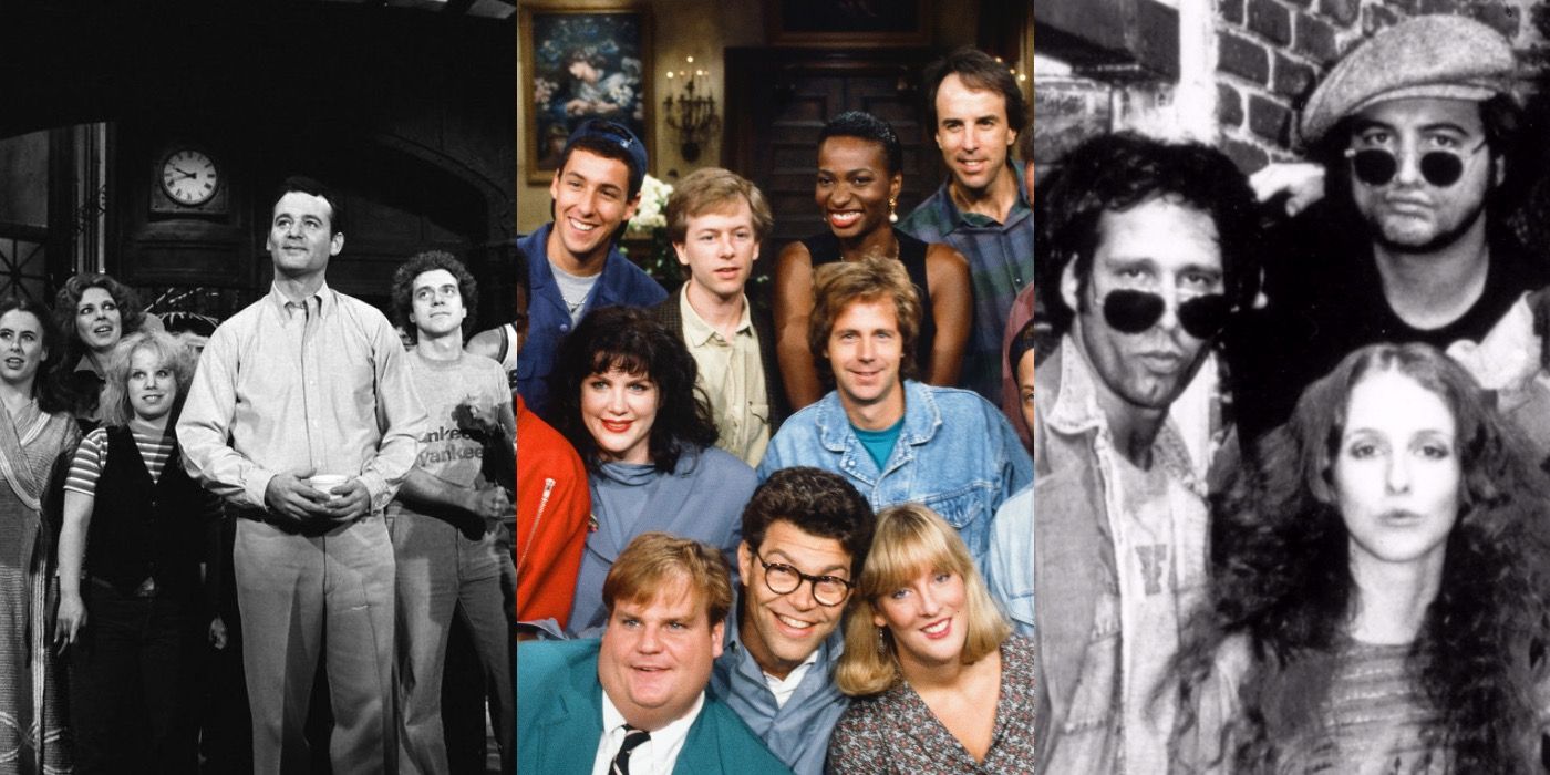 Various photos of casts from SNL history