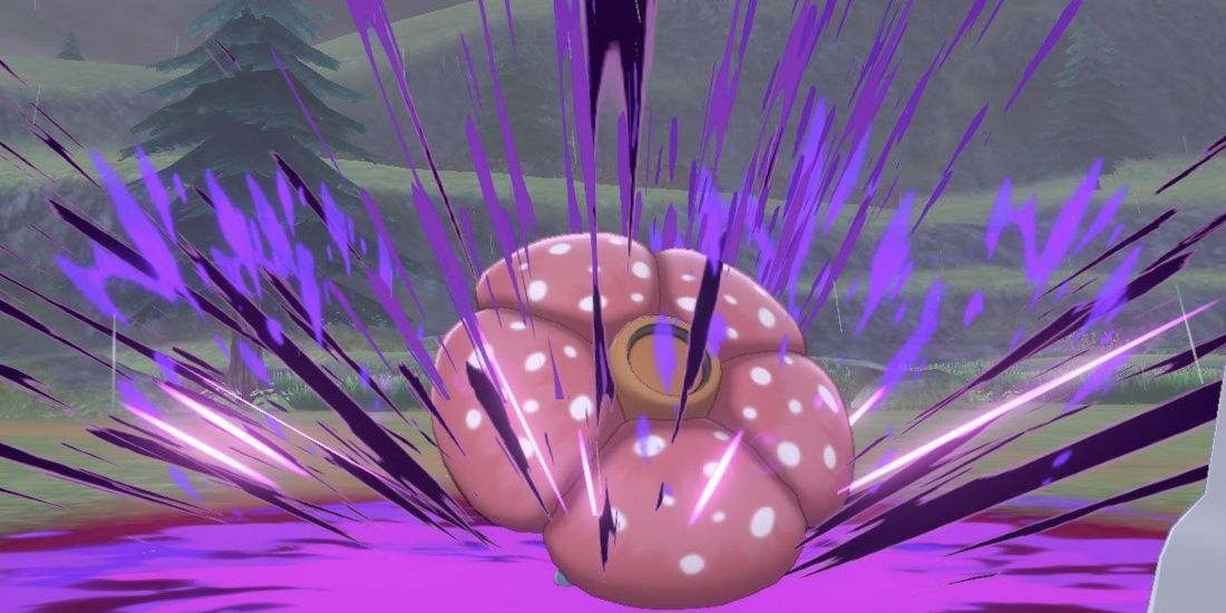 Vileplume uses Venoshock in a Pokemon game