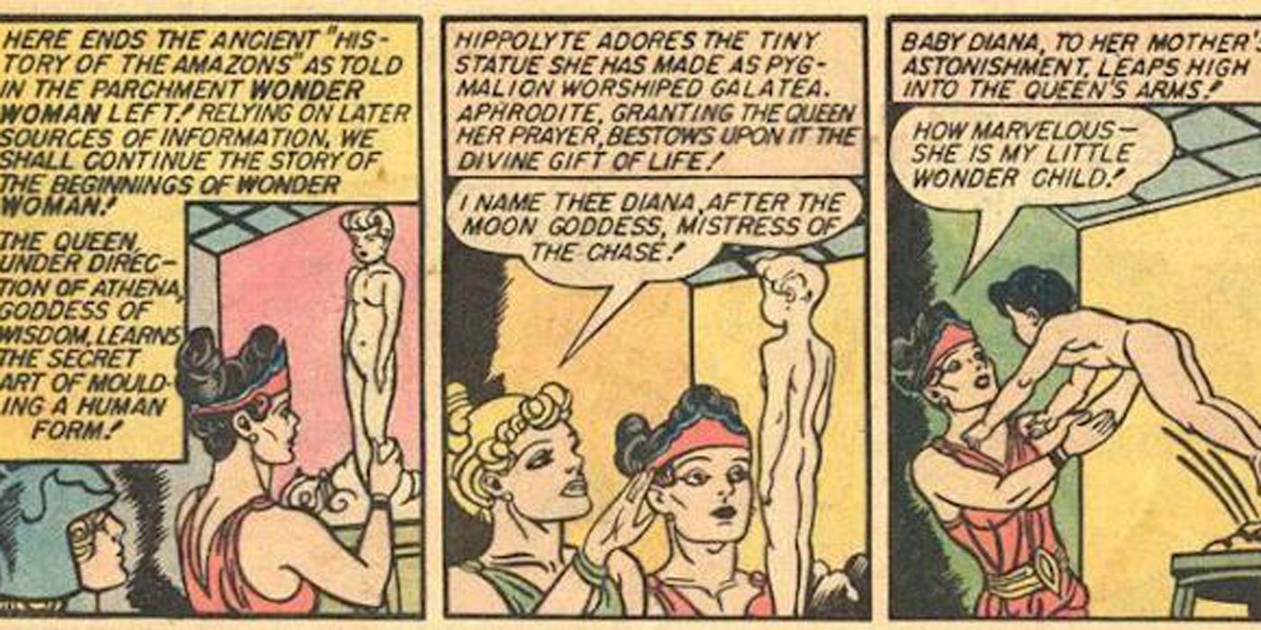 Wonder Woman's mother creates her from clay in DC Comics.