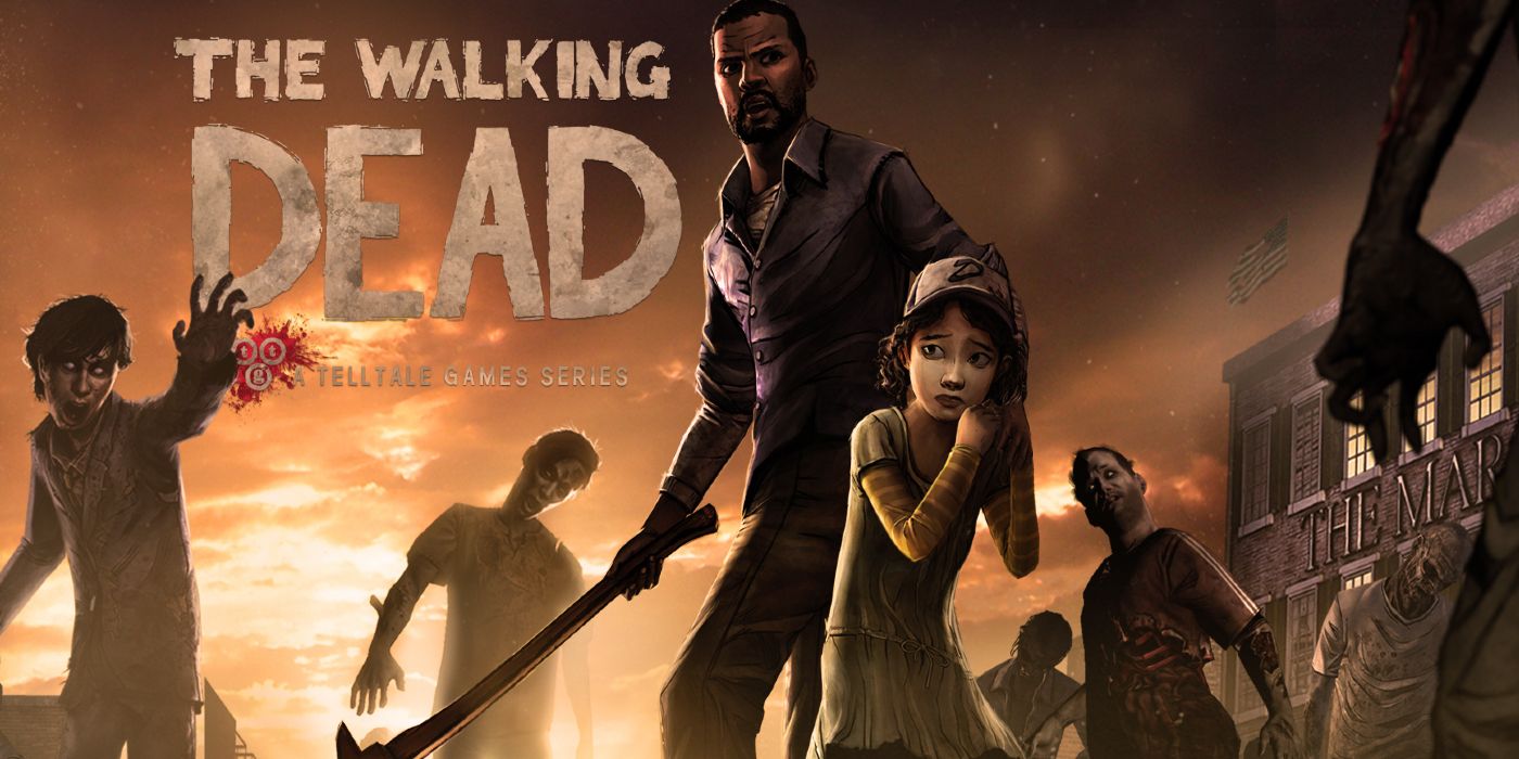 Title screen of Telltale's Walking Dead on Xbox