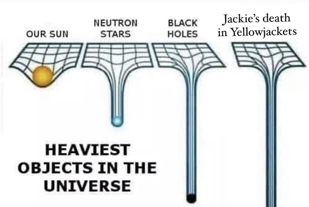 Jackie's death heaviest objects Yellowjackets meme