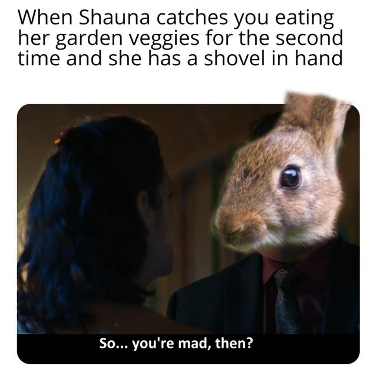 Shauna bunny meme from Yellowjackets