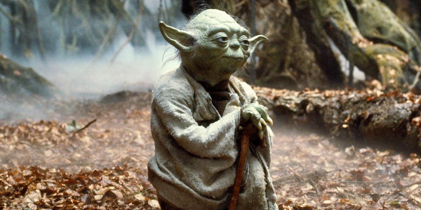 Yoda on Dagobah in Star Wars