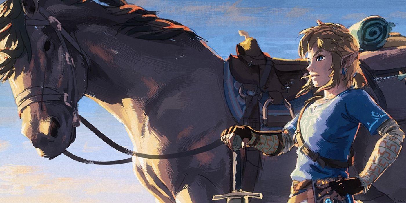 Link and a horse in Legend of Zelda: Breath of the Wild