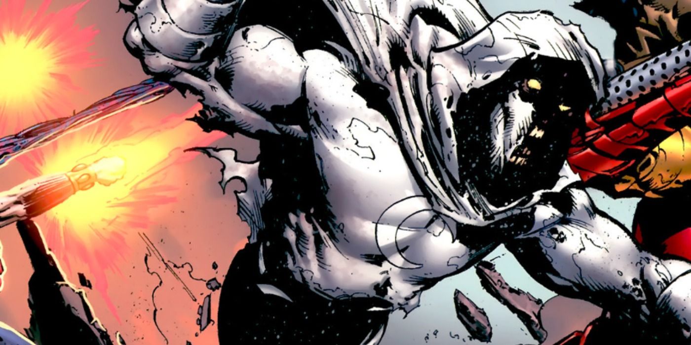 Zombie Moon Knight attacks in Marvel Comics.