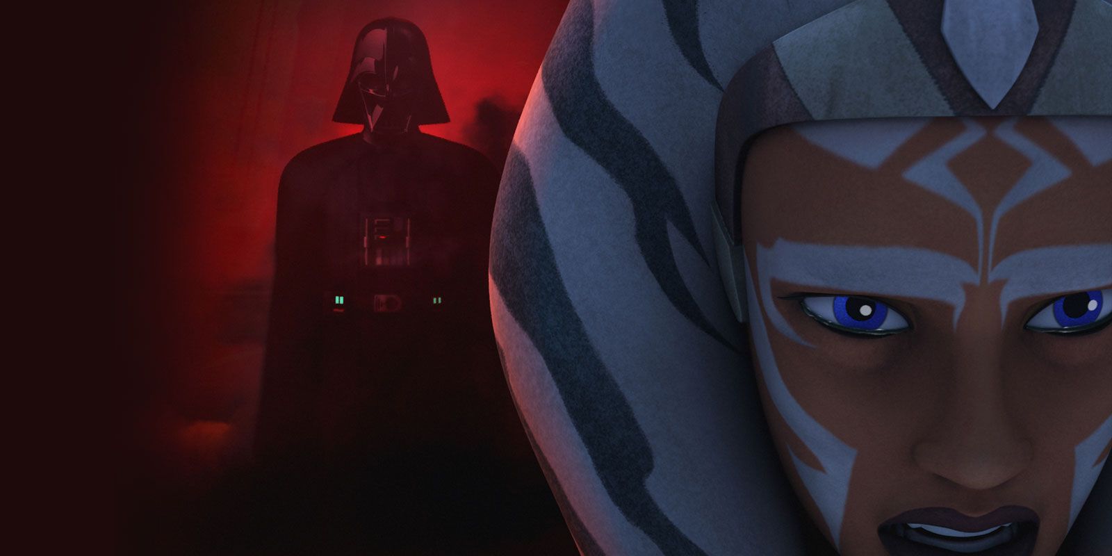 Ahsoka Tano and Darth Vader during Star Wars: Rebels