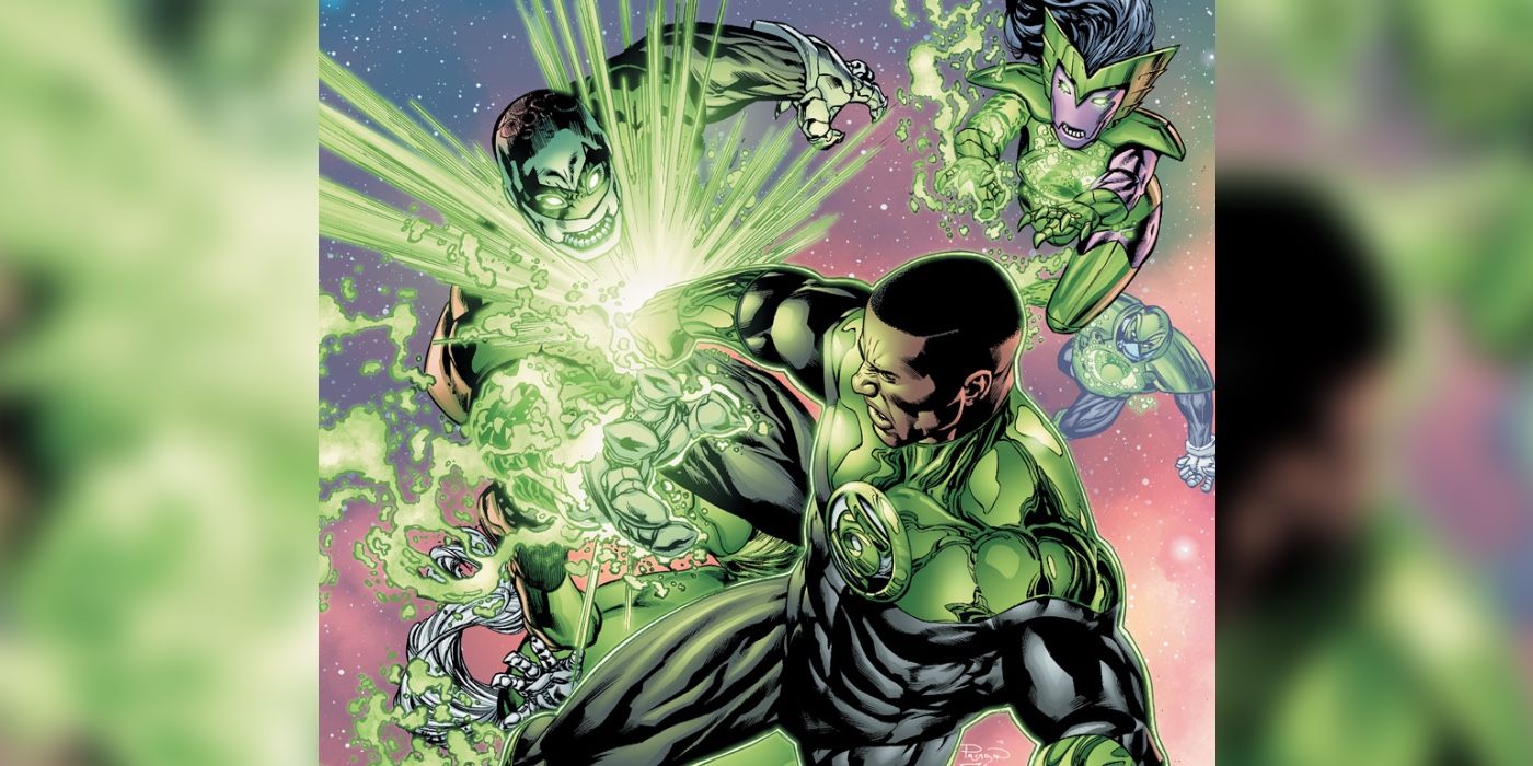 Alpha Lanterns fight John Stewart