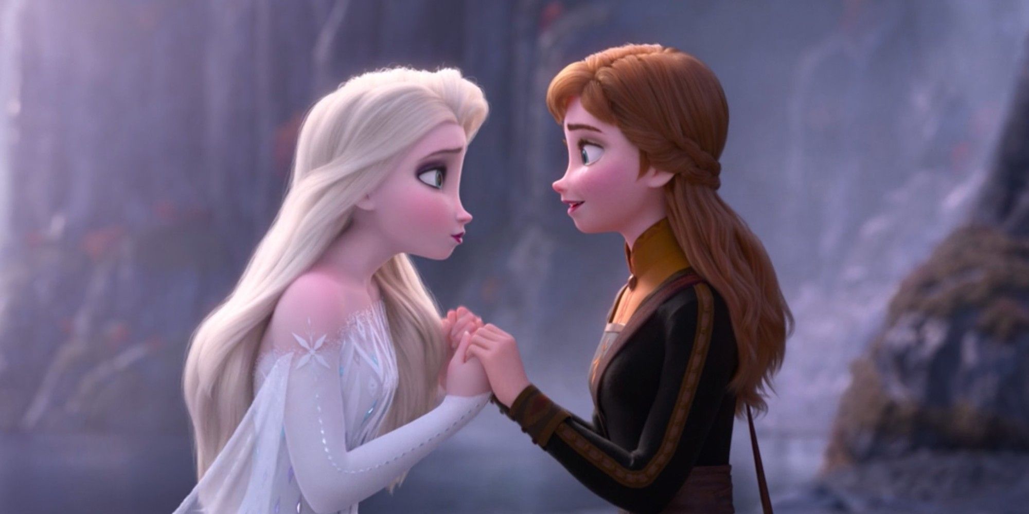 Anna and Elsa reunite at the end of Frozen 2 as the fifth spirit bridge