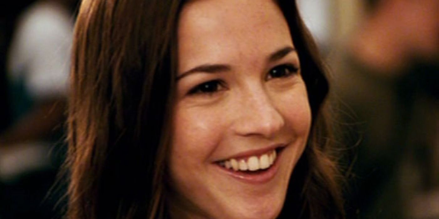 Becca closeup and smiling in Superbad.