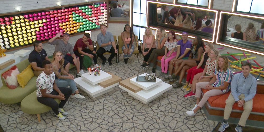 Overhead view of the Big Brother season 22 All-Star cast