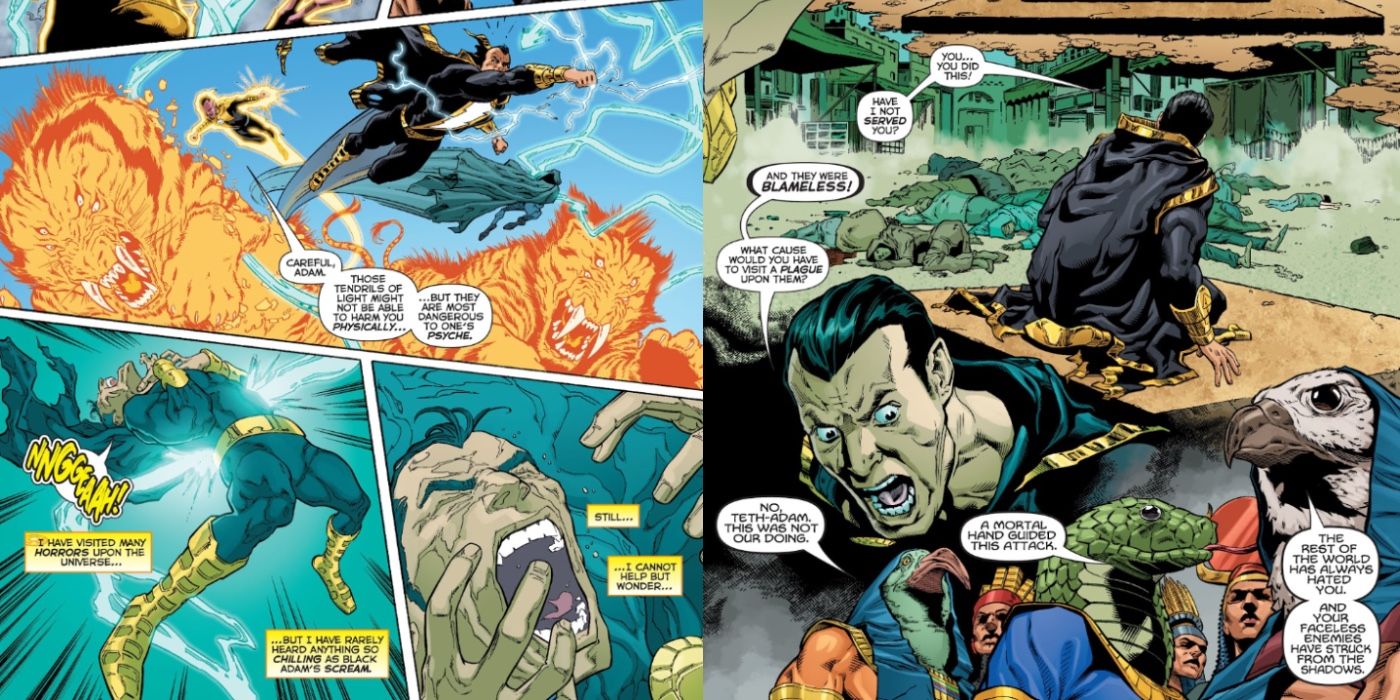 Black Adam screams