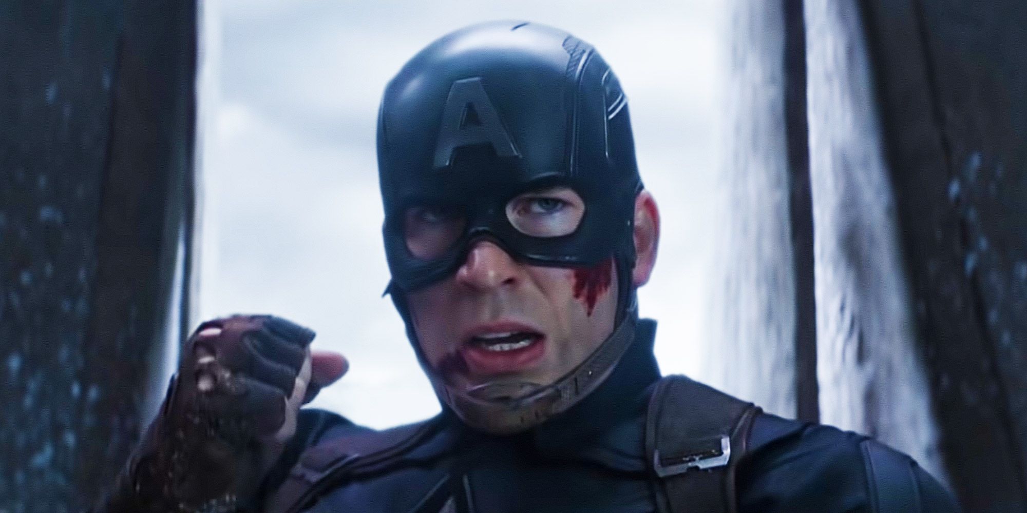 Captain America preparing to fight in the Civil War