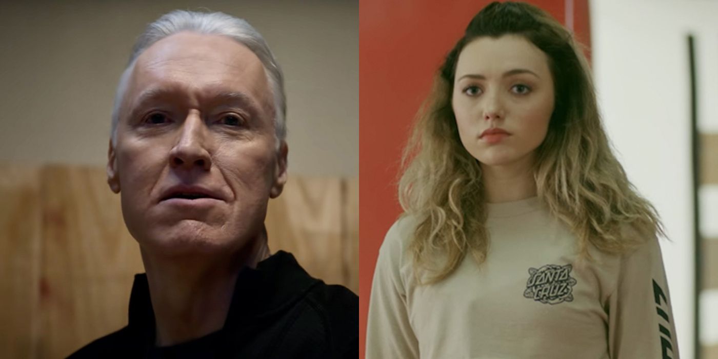 Split image of Terry Silver and Tory from Cobra Kai.