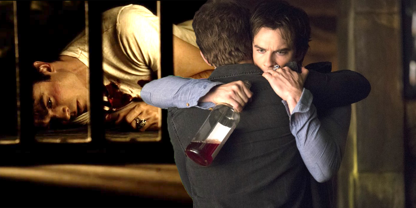 Damon dan Stefan berpelukan di TVD.