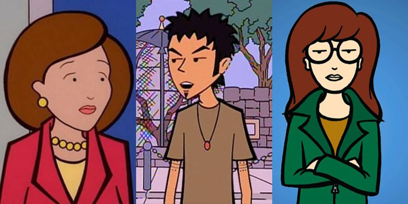 Trent, Helen, and Daria in a split image from Daria.