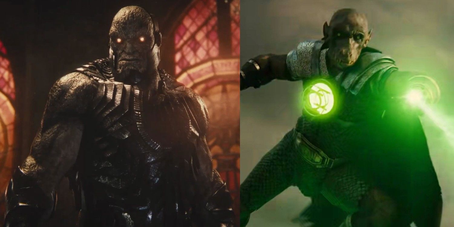 Darkseid of Apokolips and a Green Lantern, aliens in the DCEU.