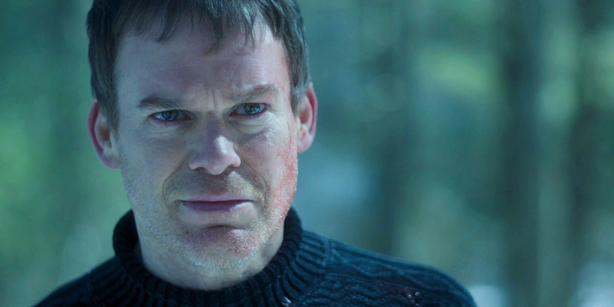 Dexter Morgan in the woods in New Blood's Finale