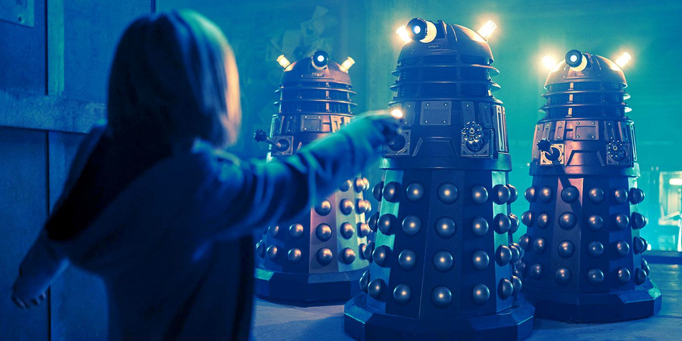 Doctor Who: The Doctor is confronted by three Executioner Daleks