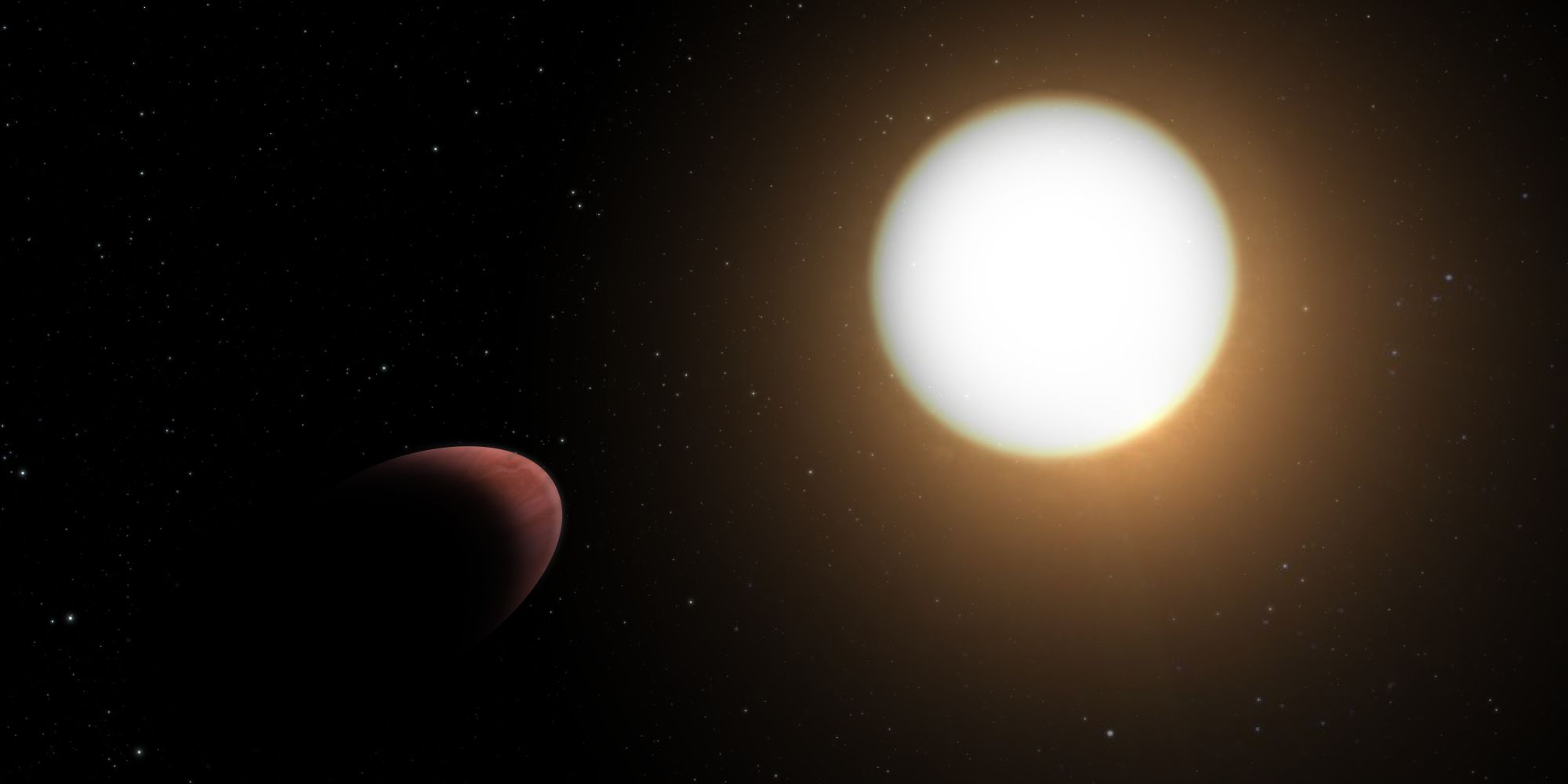 Artist render of the exoplanet WASP-103b