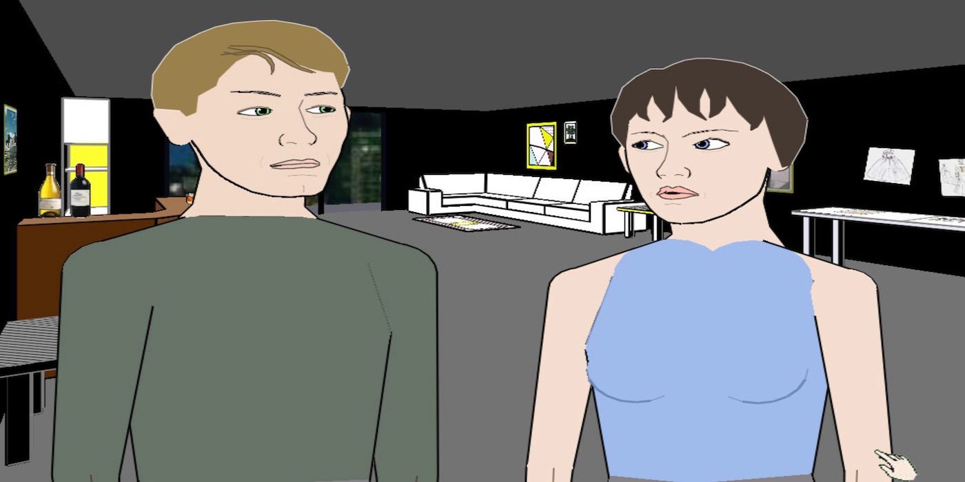 Trip and Grace arguing in the game Façade.