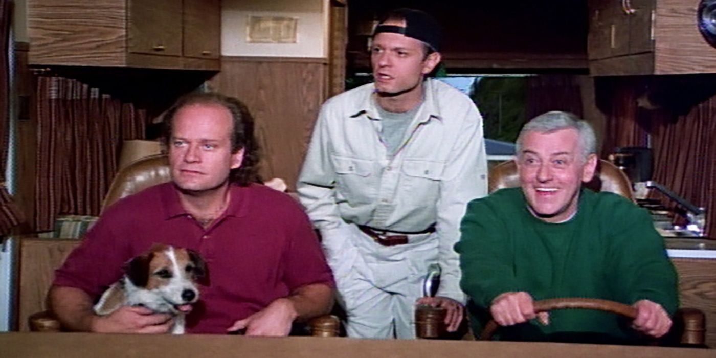 The cast drives in Frasier