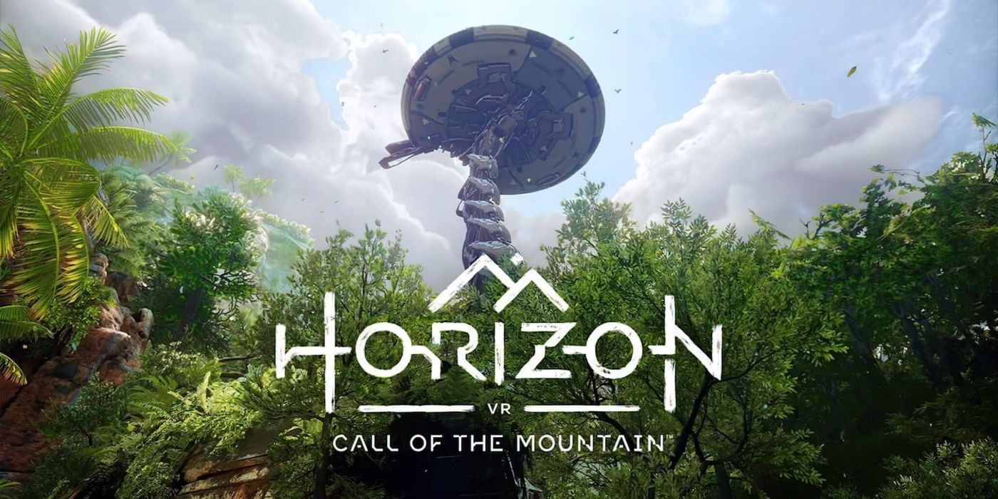 A tallneck looming over some trees in Horizon Call of the Mountain