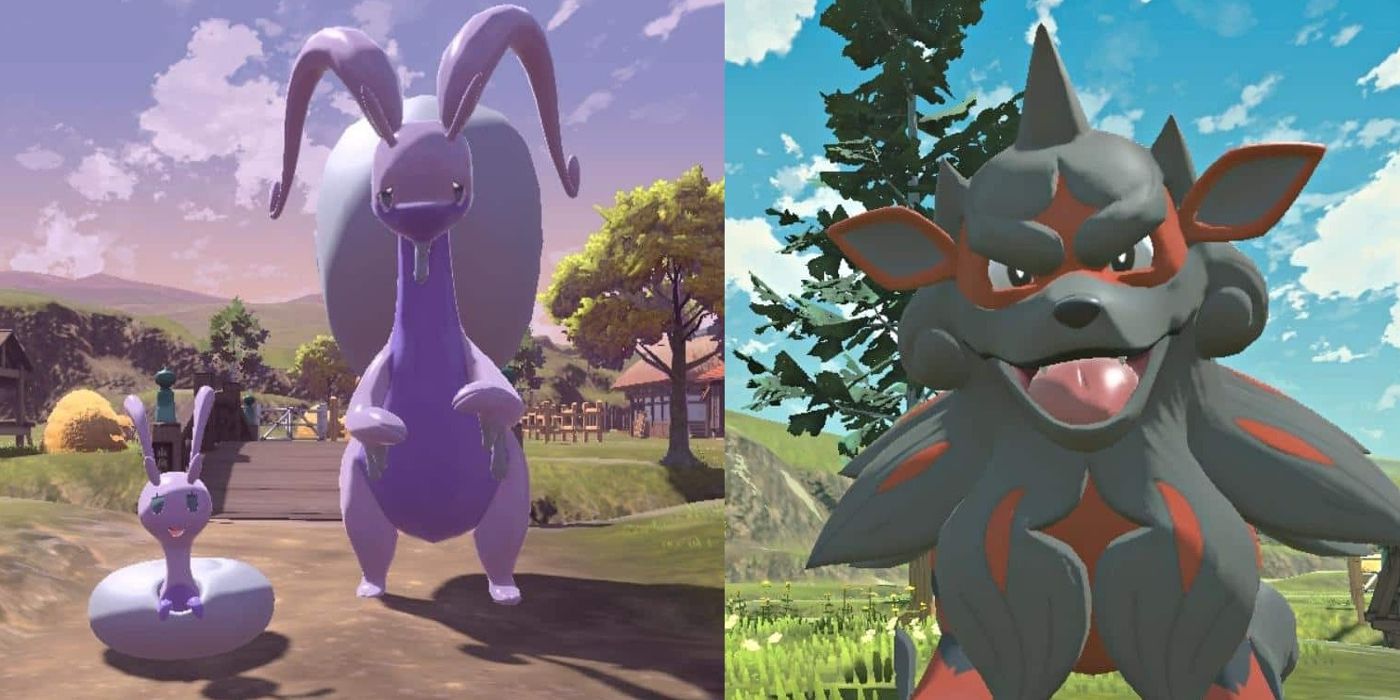 Split image of Pokemon Hisuian forms from Legends Arceus