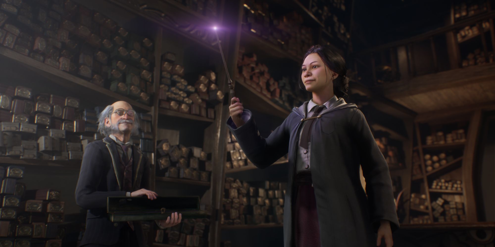 gambar dari game Harry Potter Hogwarts Legacy menunjukkan mantra belajar siswa