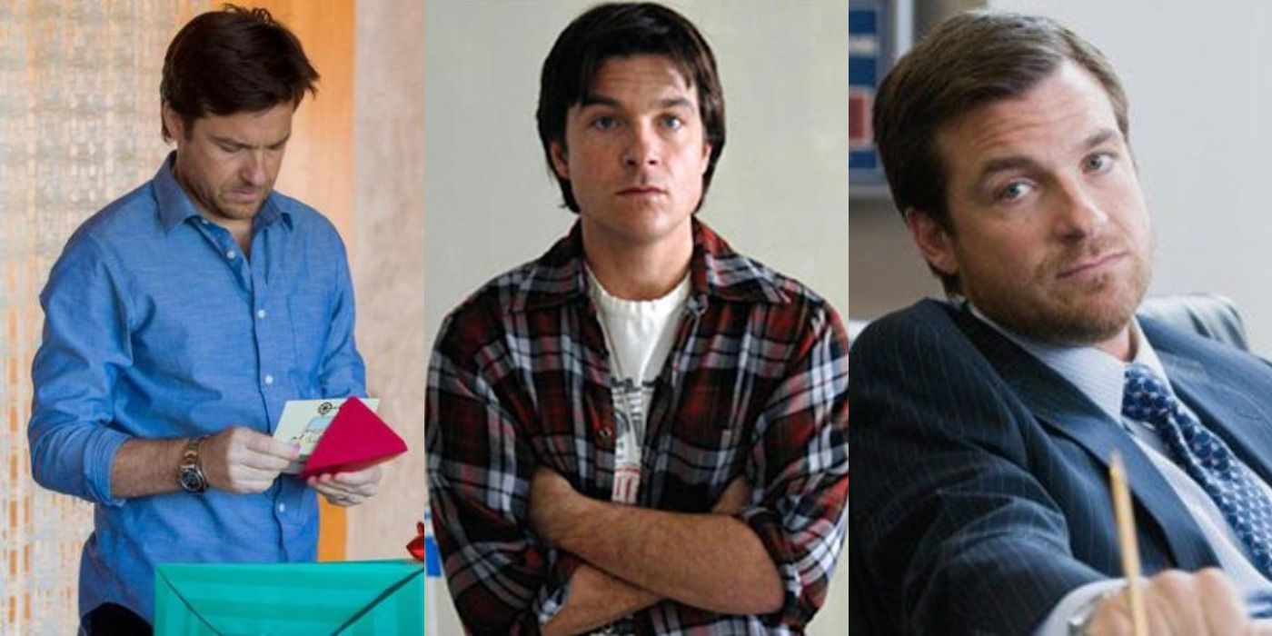 Split screen of Jason Bateman in Juno, Up In The Air, and The Gift.