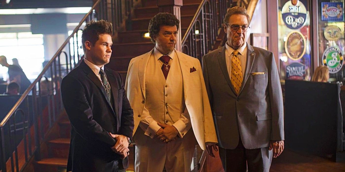 Jesse, Eli e Kelvin em um bar em The Righteous Gemstones