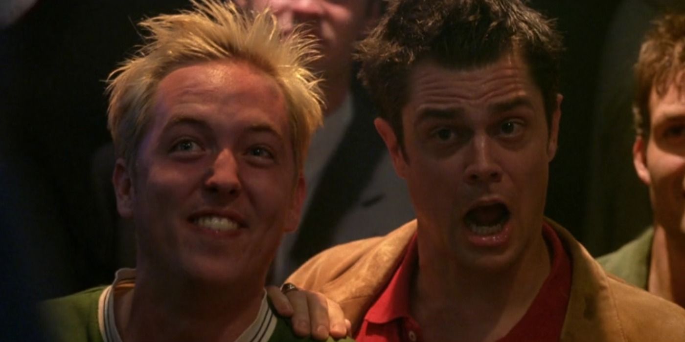 Johnny Knoxville with his mouth agape in Coyote Ugly.