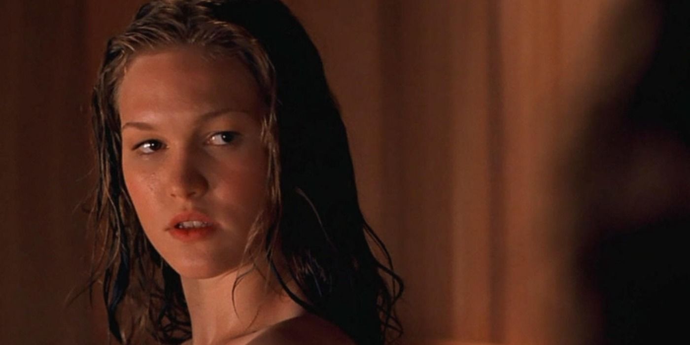 Julia Stiles with wet hair in The Business Of Strangers.