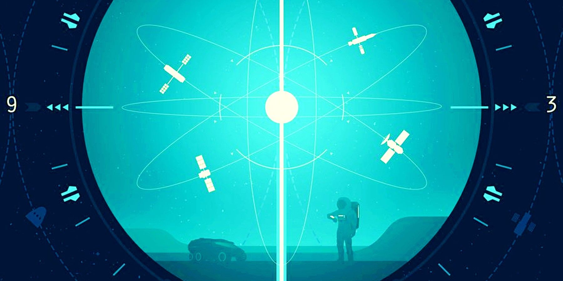 NASA JPL Travel Poster Atomic Clock