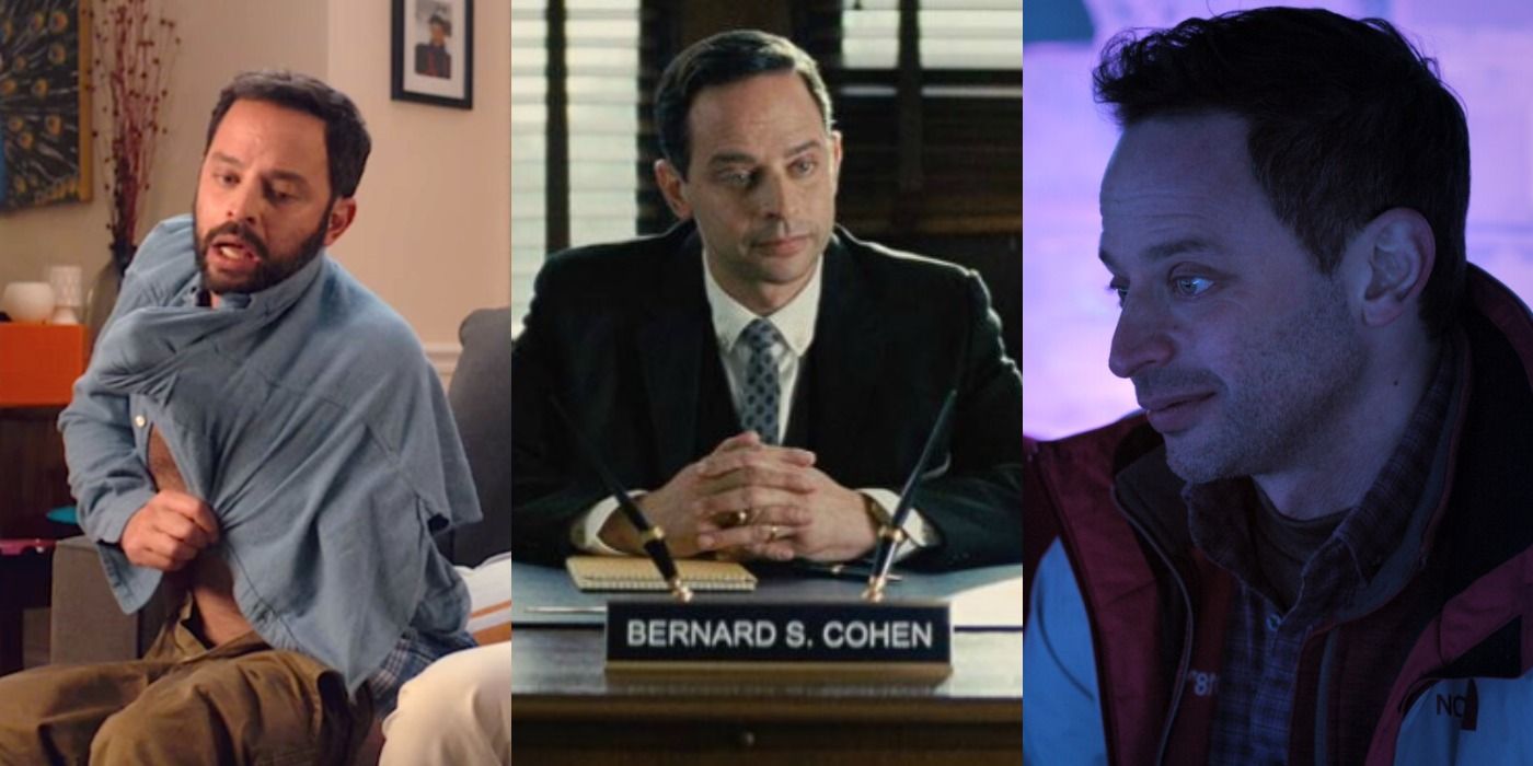 Split image of Nick Kroll in My Blind Brother, Loving, and Olympic Dreams.