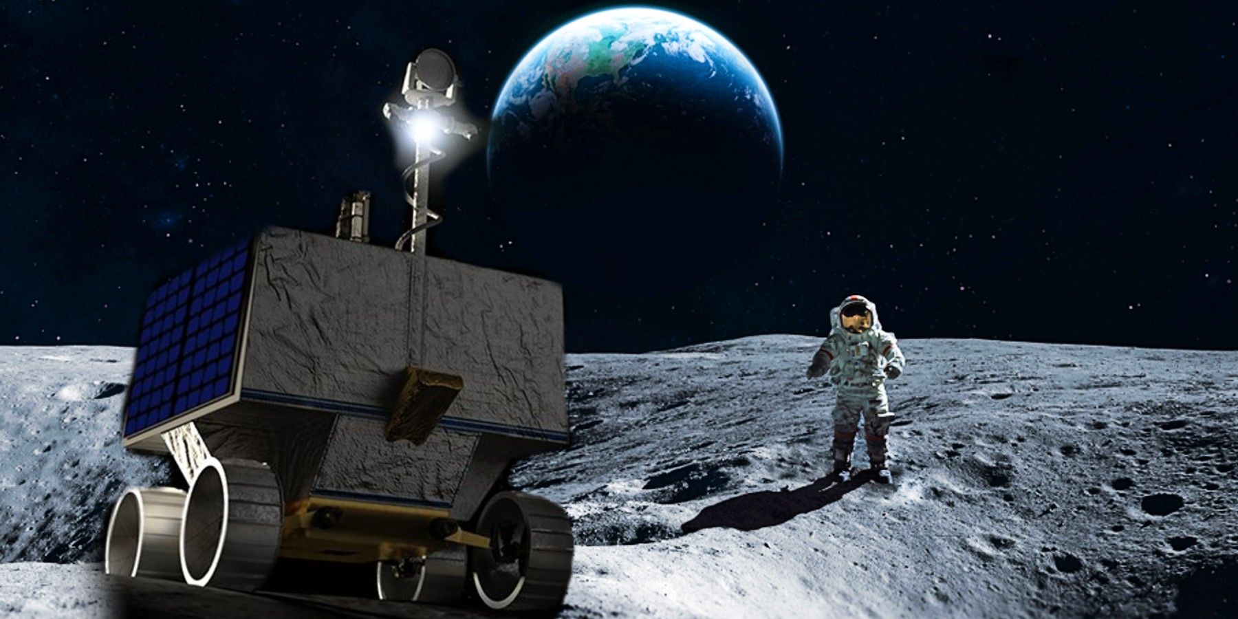 Artist Concept NASA Artemis VIPER Rover on the Moon.