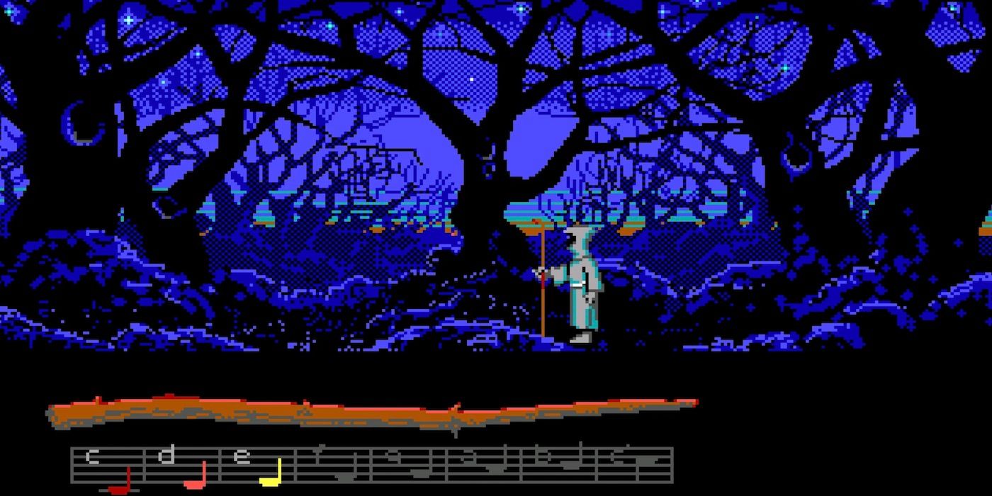 A screenshot from the game LOOM