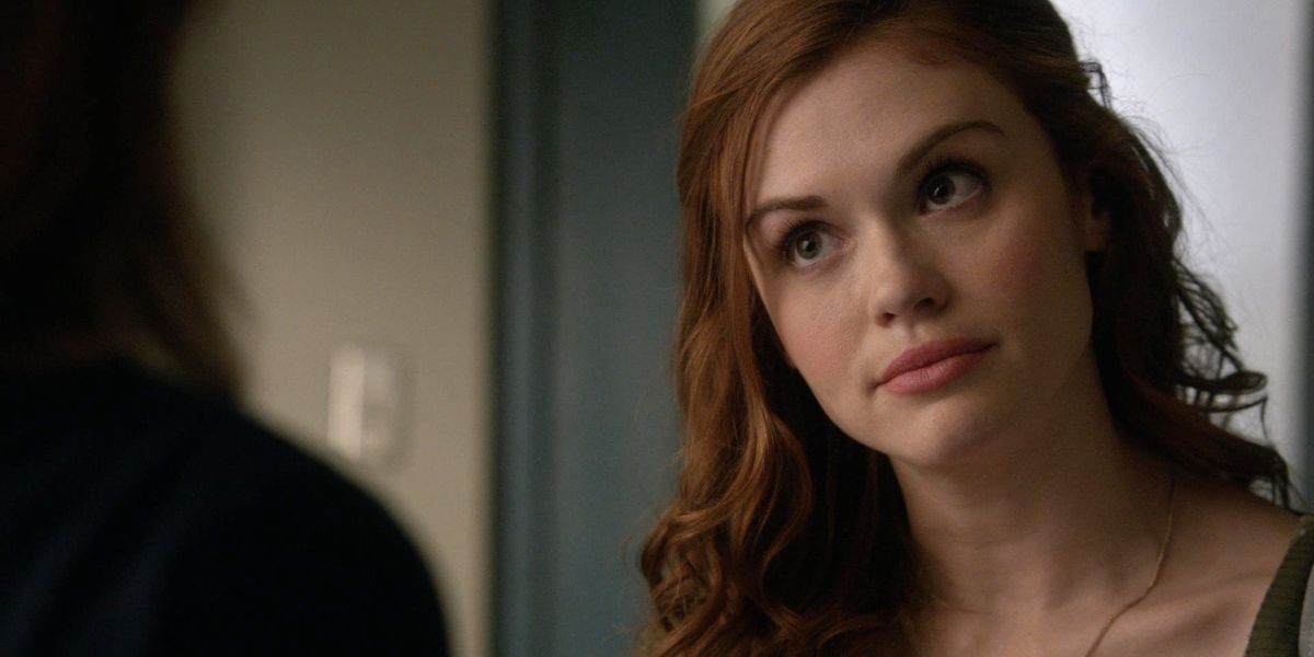 Lydia Martin rolling her eyes in Teen Wolf