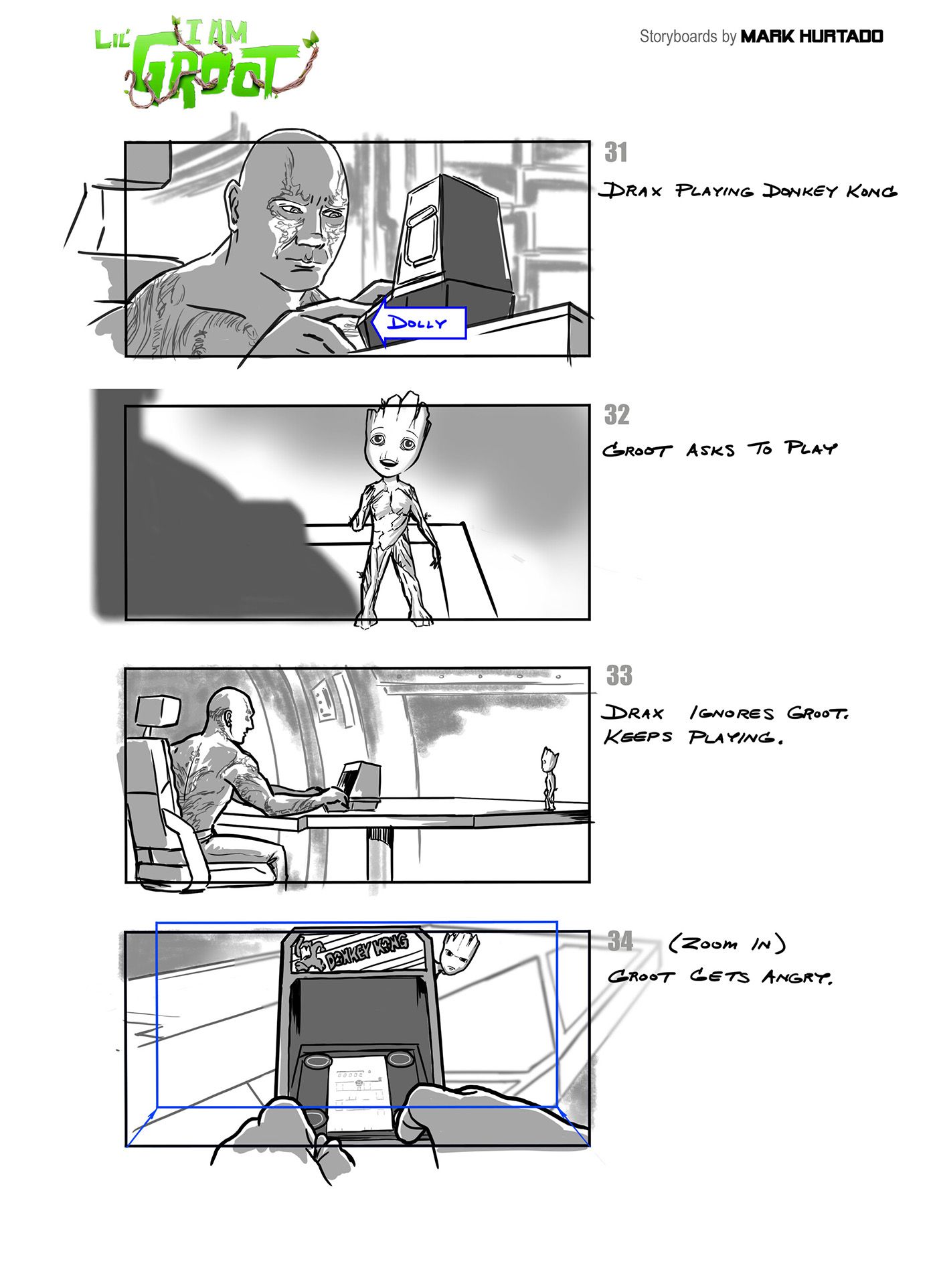 Drax Features In Guardians of the Galaxy Groot Spinoff Storyboards