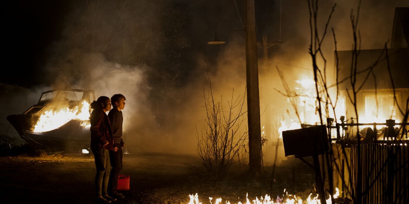 A house burning down in Mike Flanagan's Midnight Mass
