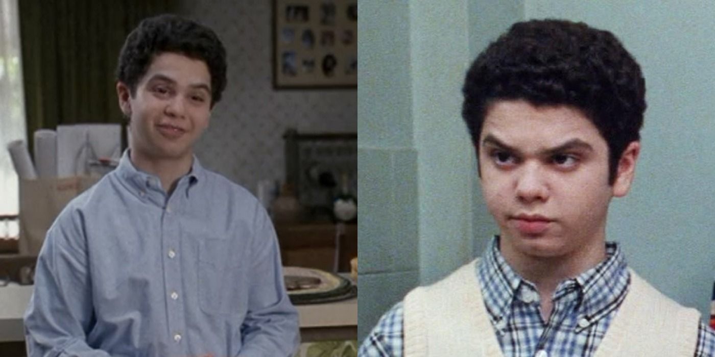 Samm Levine as Neal from Freaks and Geeks in a split screen image.