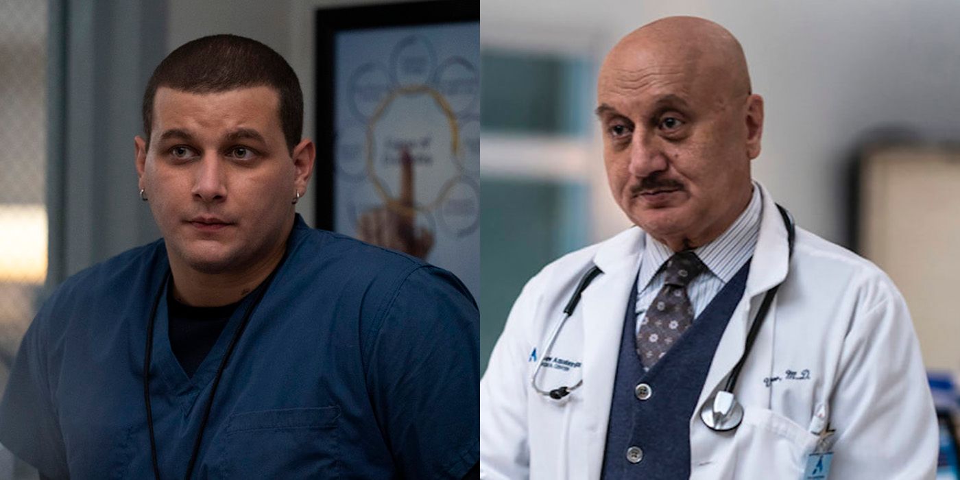 Split image of Casey and Dr. Kapoor from New Amsterdam.