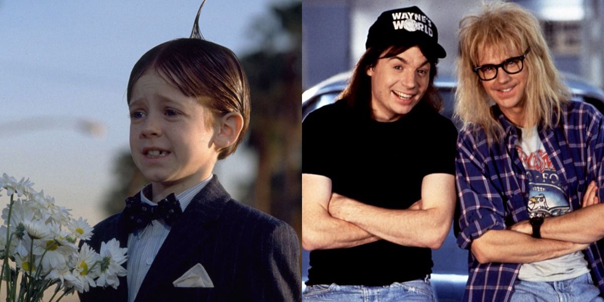 Split image of stills from The Little Rascals (1994) and Wayne's World