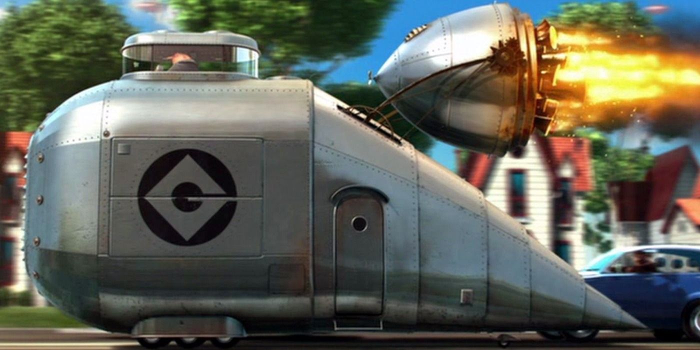 The Grumobile being driven by Gru in Despicable Me.