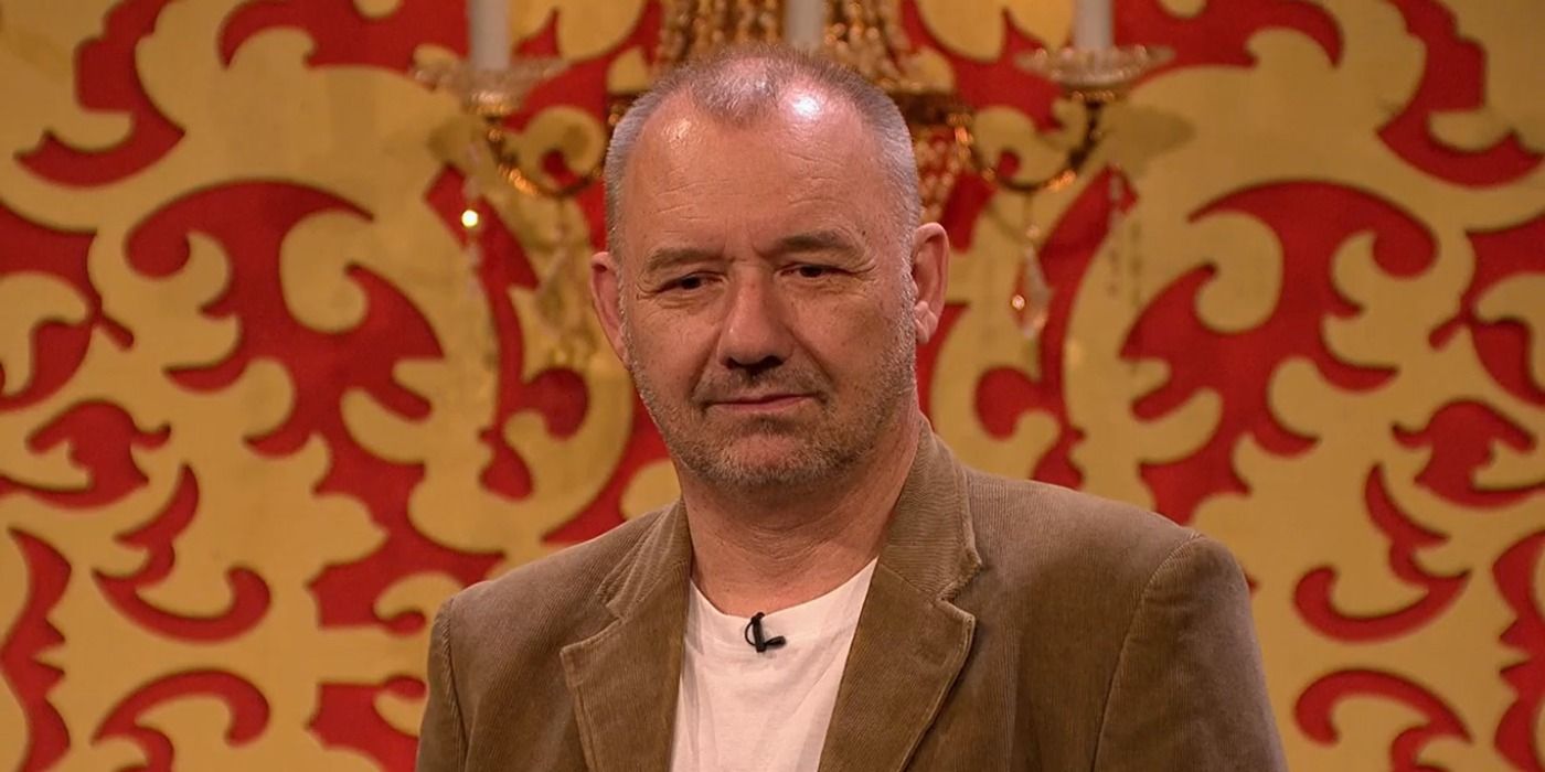 Bob Mortimer looking at the ground on Taskmaster