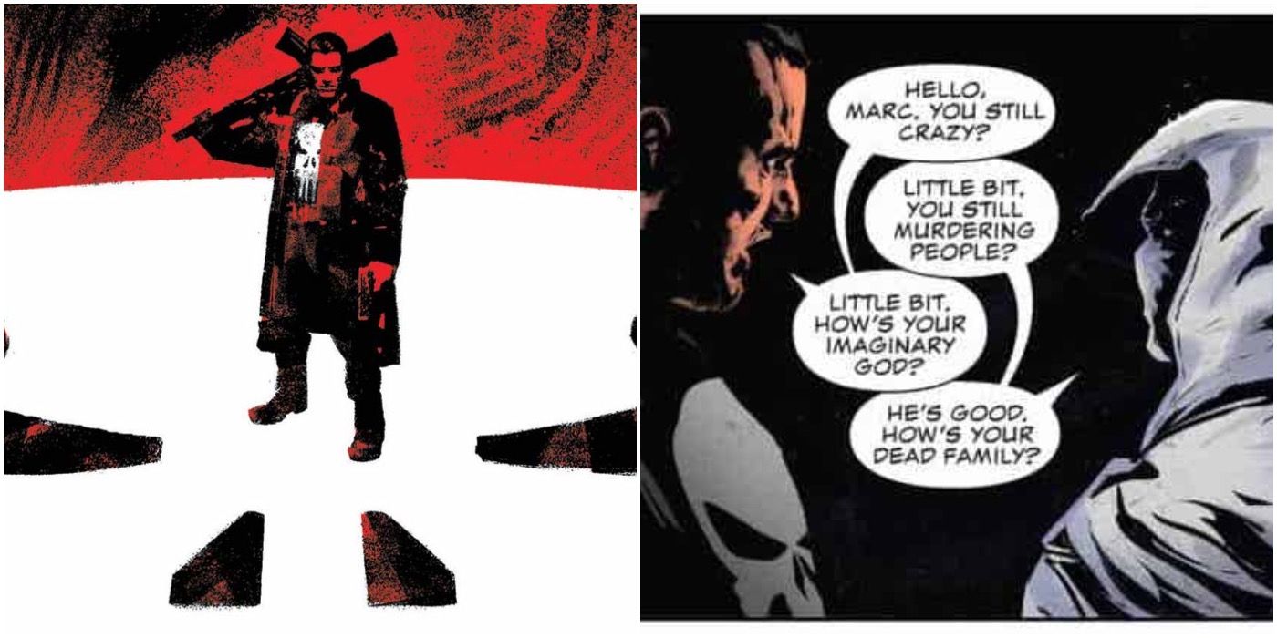 The Punisher talking to Moon Knight
