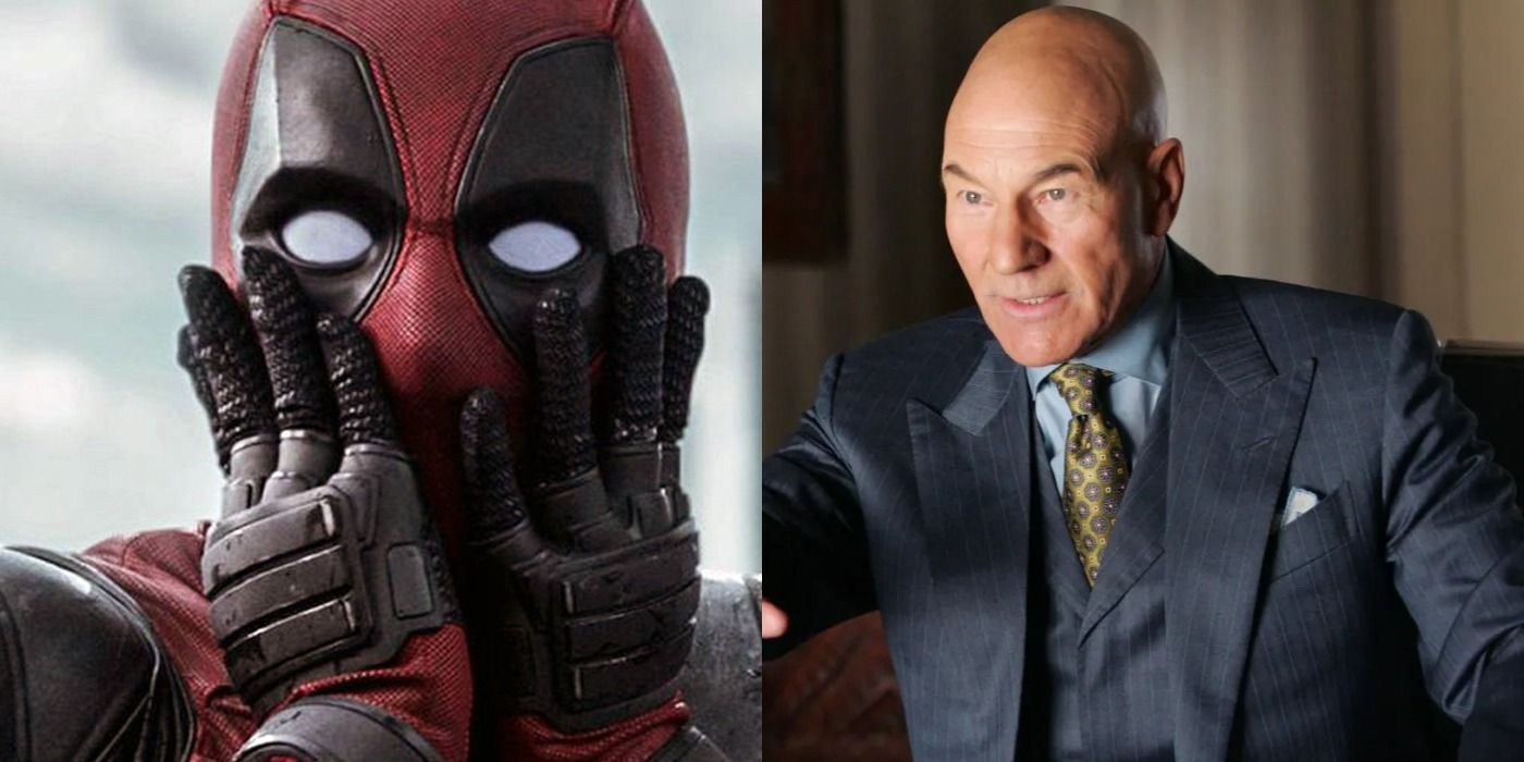 Split image of Deadpool and Professor X
