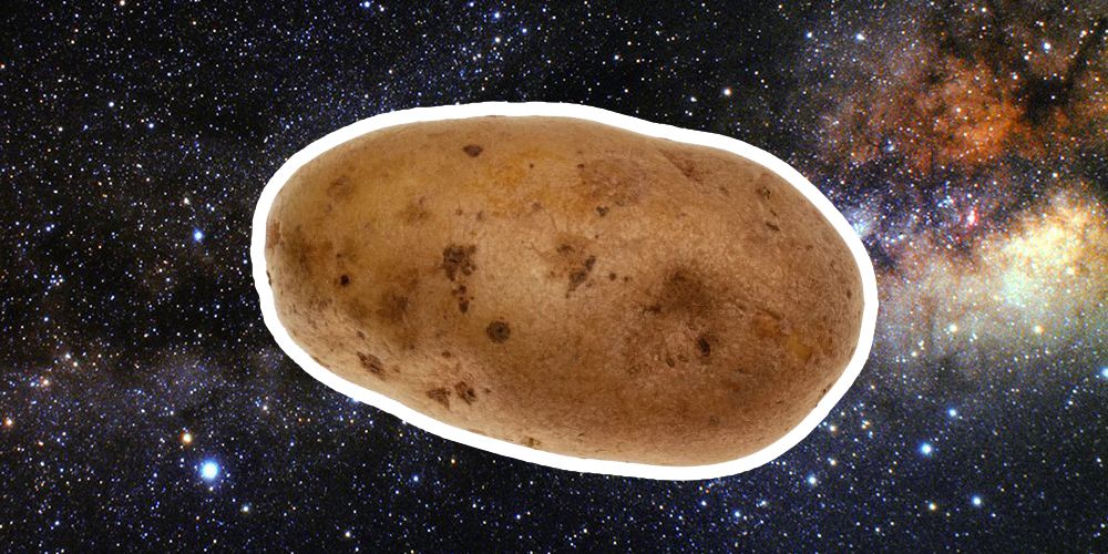 Picture of a potato in space