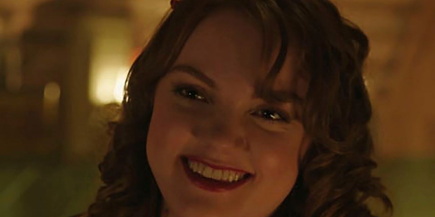 A close up of Ethel Muggs smiling on Riverdale.