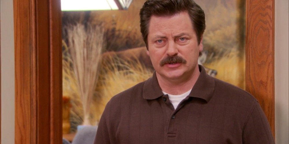 s05-ep19 of Parks and Rec where Ron says he doesn't want to seem dramatic.